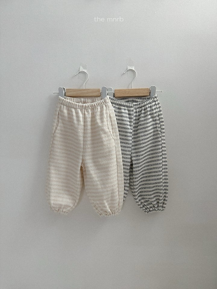 Mini Robe - Korean Baby Fashion - #babyootd - Day Stripe Jogger Pants