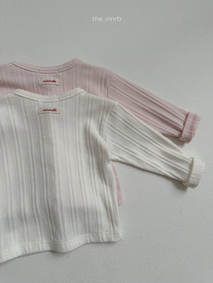 Mini Robe - Korean Baby Fashion - #babyootd - Eyelet Cardigan - 7