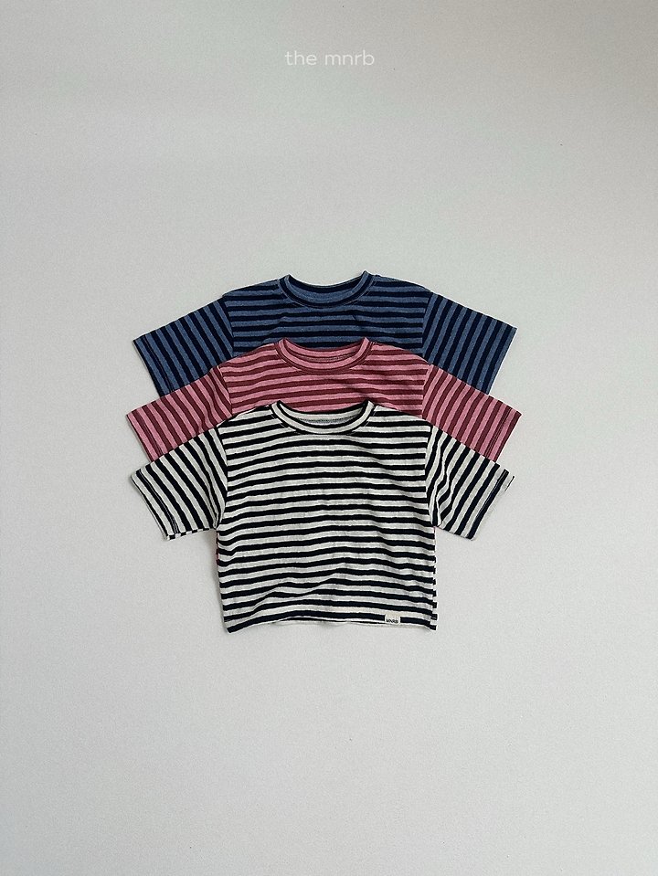 Mini Robe - Korean Baby Fashion - #babyootd - Cozy Stripe Tee - 5