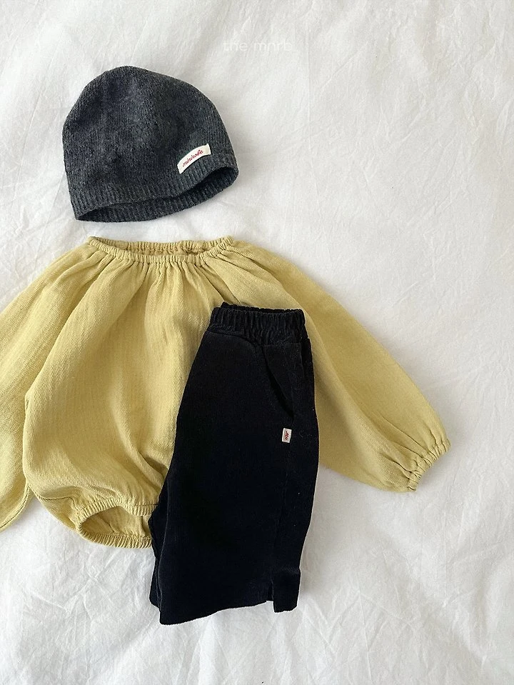 Mini Robe - Korean Baby Fashion - #babyootd - Corduroy Capri Pants - 11
