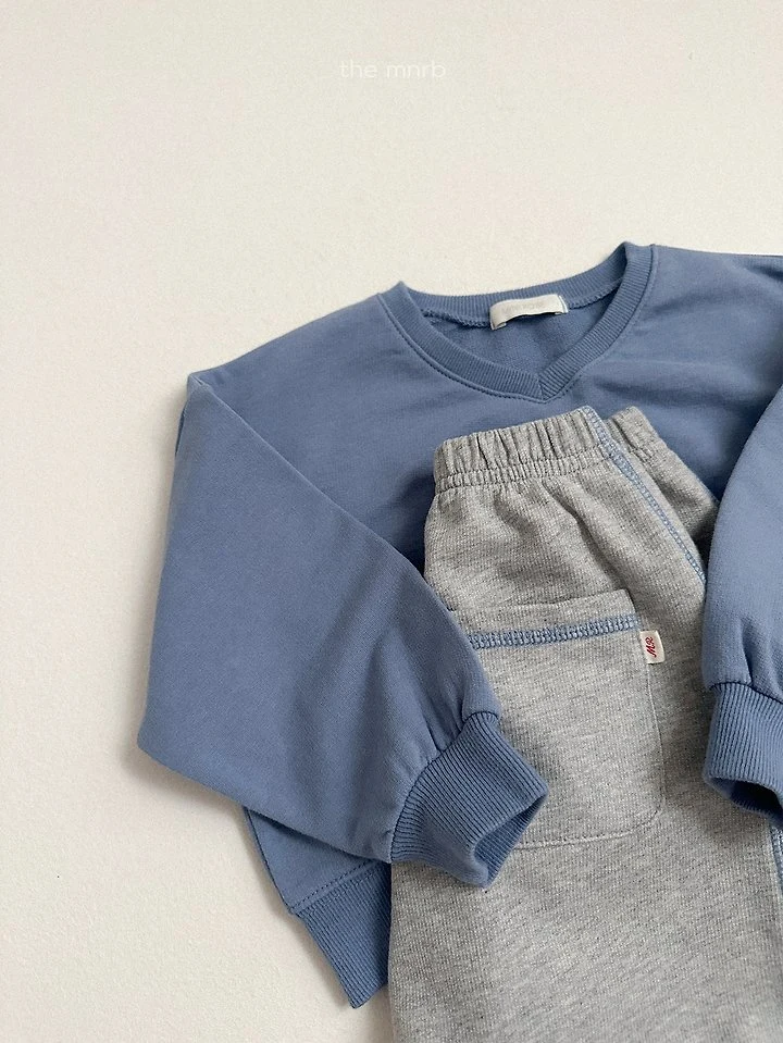 Mini Robe - Korean Baby Fashion - #babyootd - Low V-Neck Sweatshirt - 10