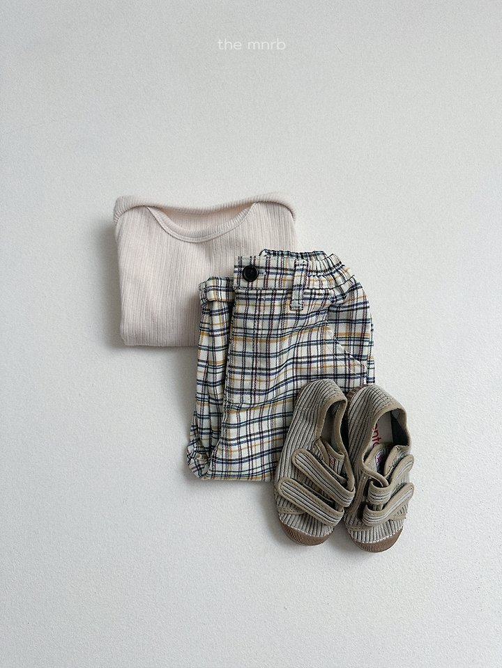 Mini Robe - Korean Baby Fashion - #babyoutfit - Adele Check Pants - 9