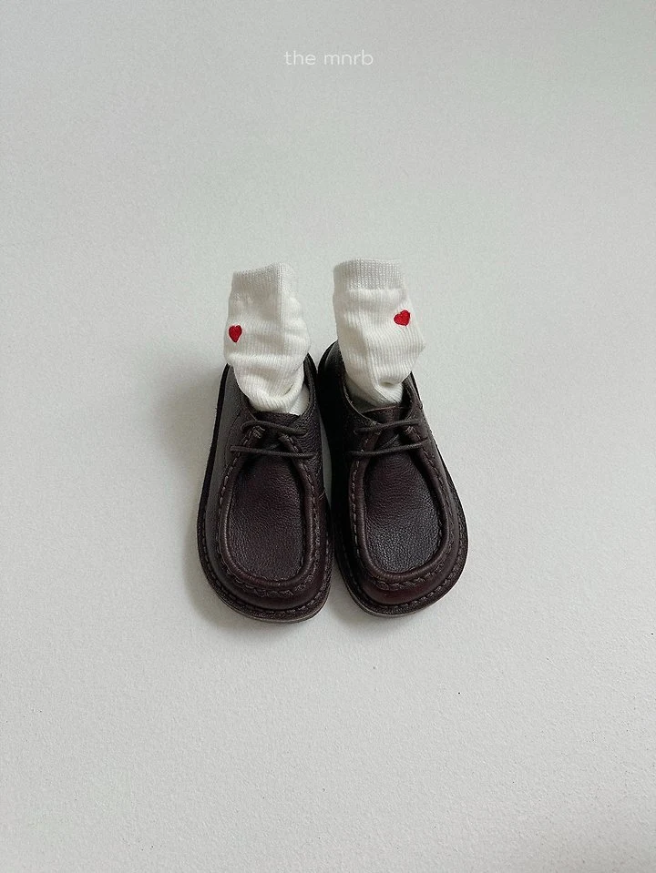 Mini Robe - Korean Baby Fashion - #babyoutfit - Heart Logo Socks - 9