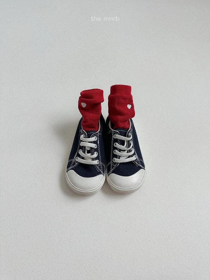 Mini Robe - Korean Baby Fashion - #babywear - Heart Logo Socks - 10