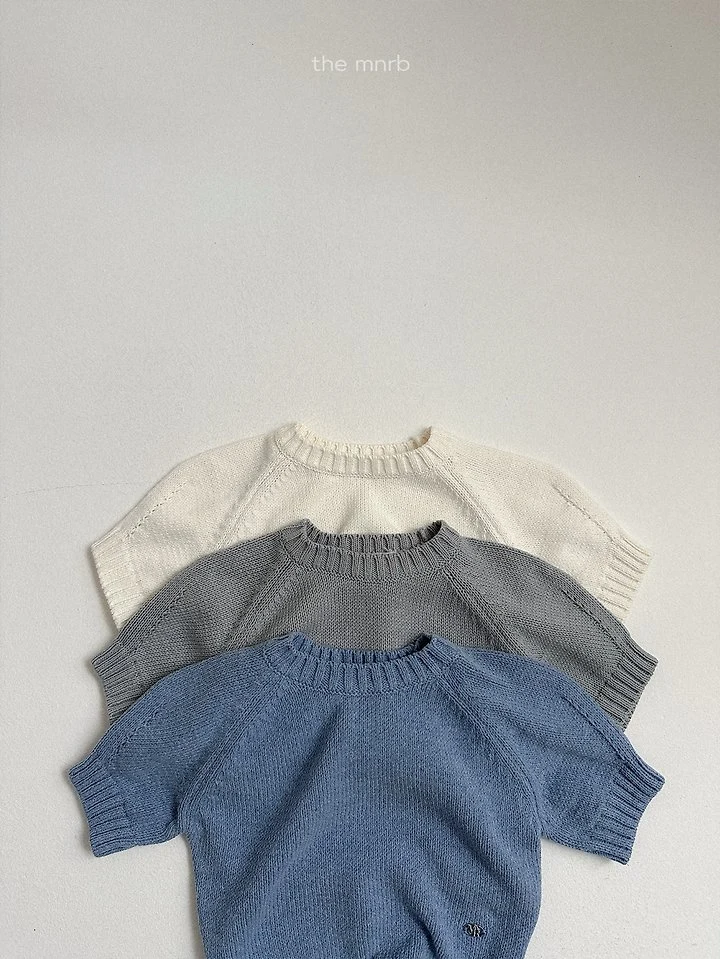 Mini Robe - Korean Baby Fashion - #onlinebabyboutique - Emblem Knit Top - 3