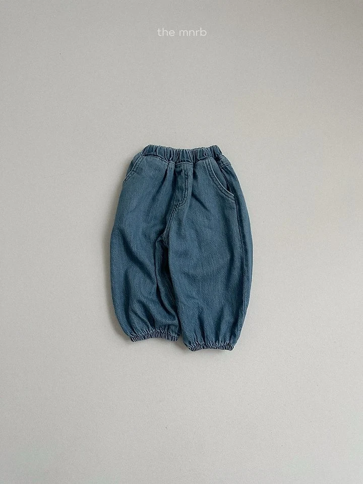 Mini Robe - Korean Baby Fashion - #onlinebabyboutique - Stitch Denim Jogger Pants - 6
