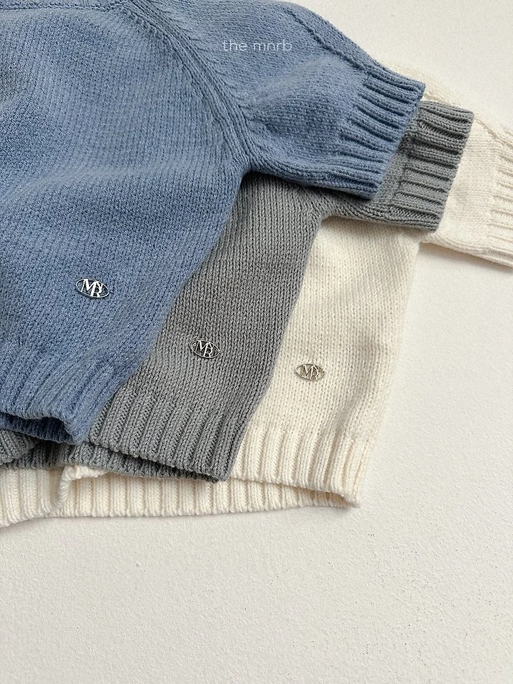 Mini Robe - Korean Baby Fashion - #onlinebabyboutique - Emblem Knit Top - 4