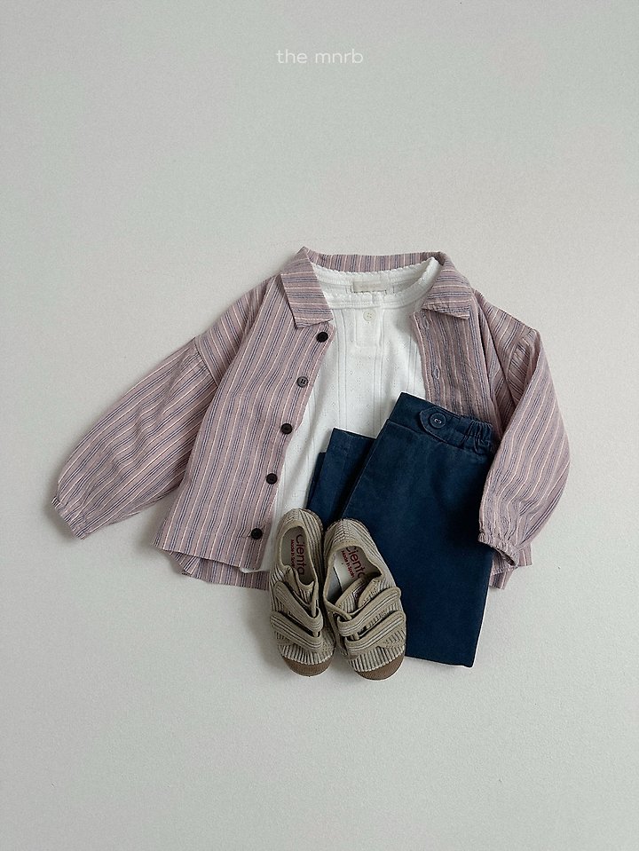 Mini Robe - Korean Baby Fashion - #onlinebabyshop - Keeley Henley Tee - 11