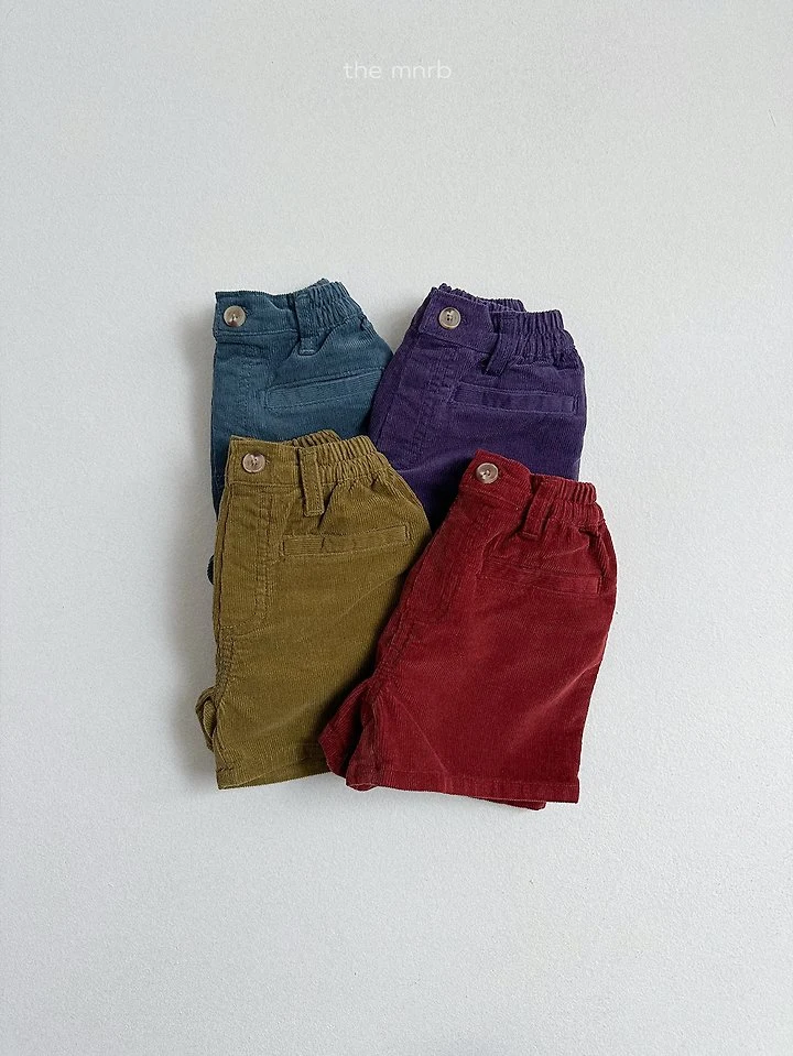 Mini Robe - Korean Baby Fashion - #onlinebabyshop - Corduroy Shorts - 3