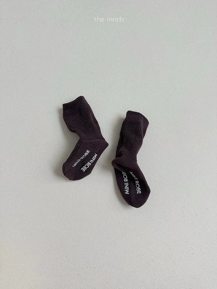 Mini Robe - Korean Baby Fashion - #onlinebabyshop - Basic Waffle Socks - 8