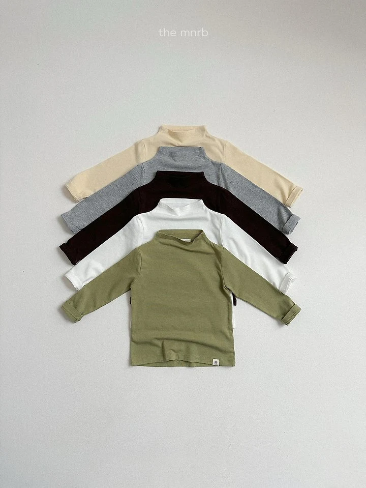 Mini Robe - Korean Baby Fashion - #onlinebabyshop - Blossom Mock Neck Tee - 4