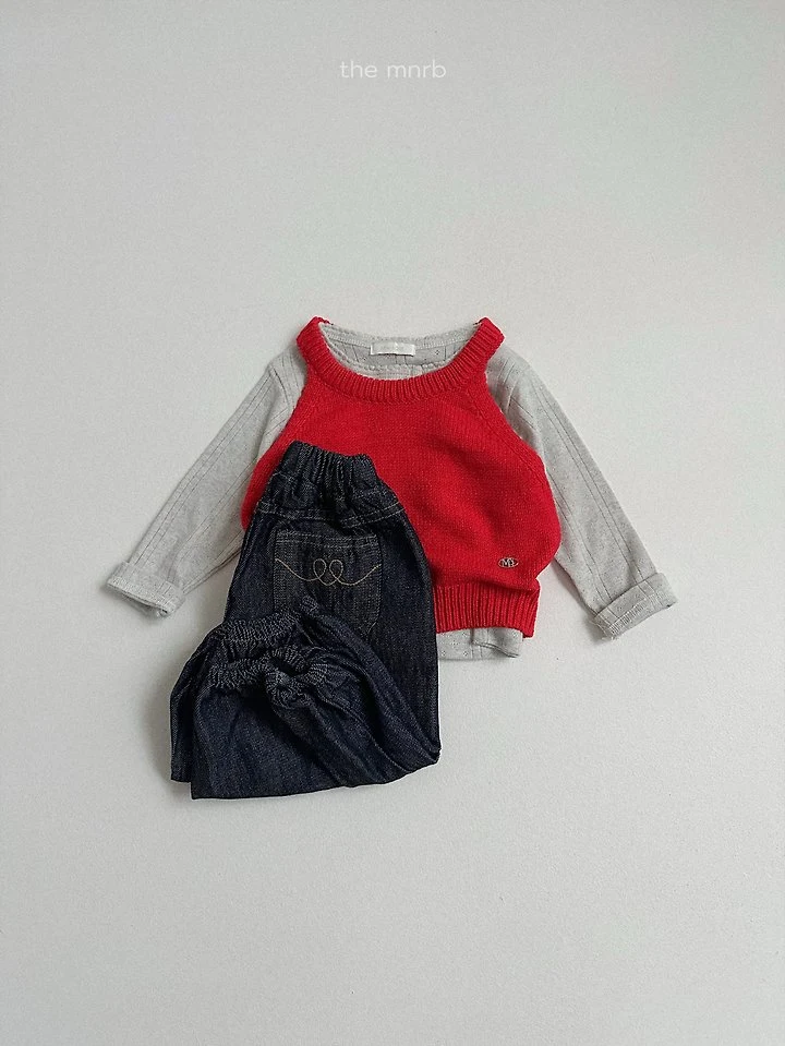 Mini Robe - Korean Baby Fashion - #smilingbaby - Stitch Denim Jogger Pants - 8