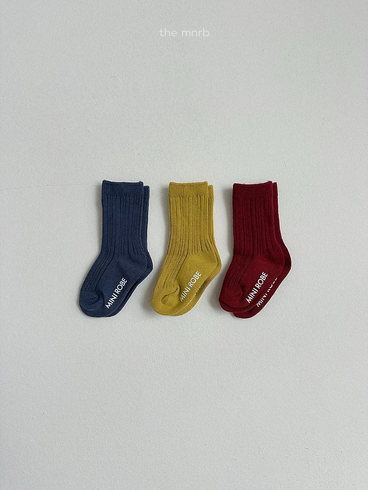 Mini Robe - Korean Baby Fashion - #onlinebabyshop - Cotton Rib Socks - 4