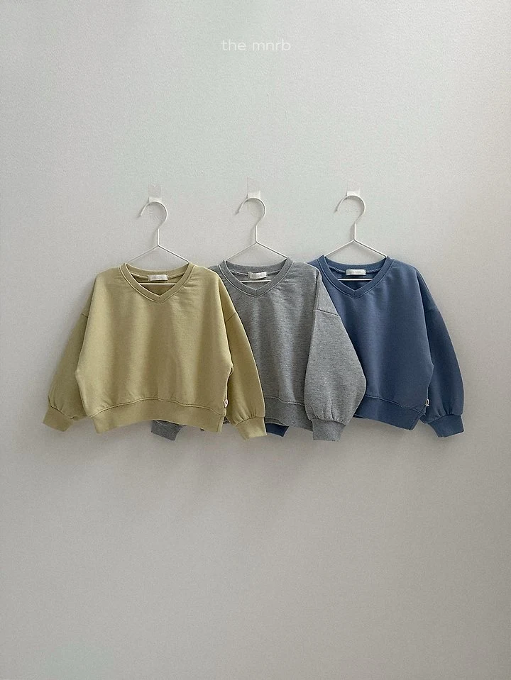Mini Robe - Korean Baby Fashion - #smilingbaby - Low V-Neck Sweatshirt