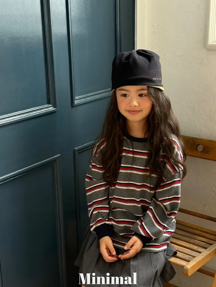 Minimal - Korean Children Fashion - #kidzfashiontrend - Eve Contrast Stripe Tee - 4