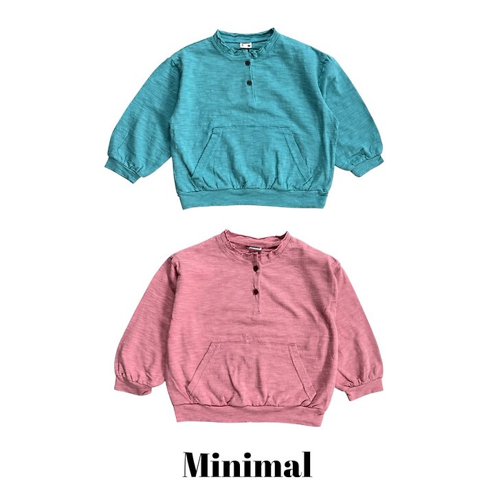 Minimal - Korean Children Fashion - #Kfashion4kids - Henley Pocket Tee