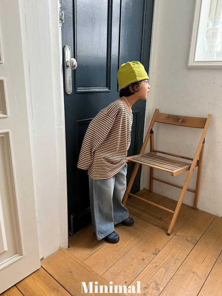 Minimal - Korean Children Fashion - #Kfashion4kids - Ribbed Sand Denim Pants - 7