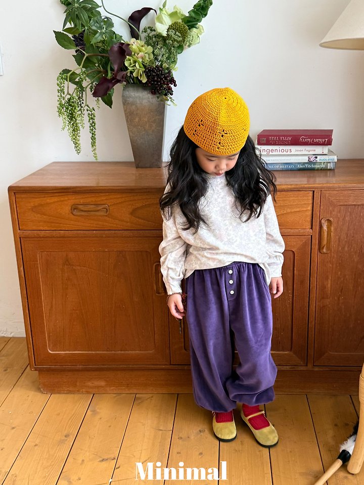 Minimal - Korean Children Fashion - #stylishchildhood - Velour Button Jogger Pants - 4