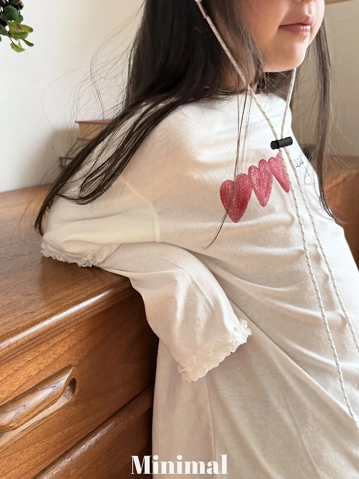 Minimal - Korean Children Fashion - #childrensboutique - Deep Heart Lace Tee - 11