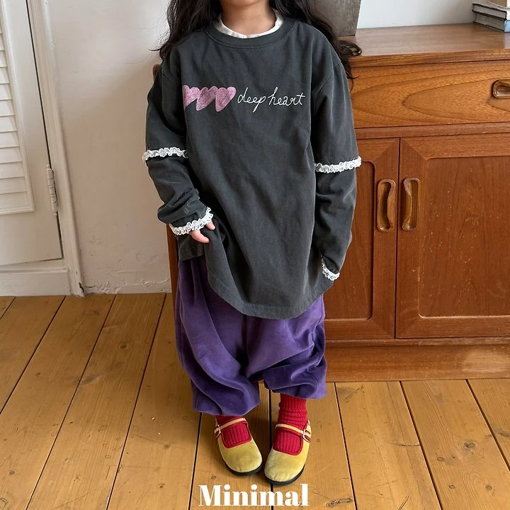 Minimal - Korean Children Fashion - #designkidswear - Deep Heart Lace Tee - 12