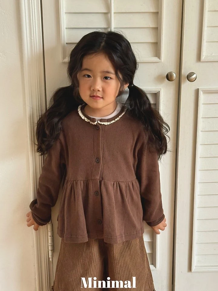 Minimal - Korean Children Fashion - #kidsshorts - Lace Frill Cardigan - 8