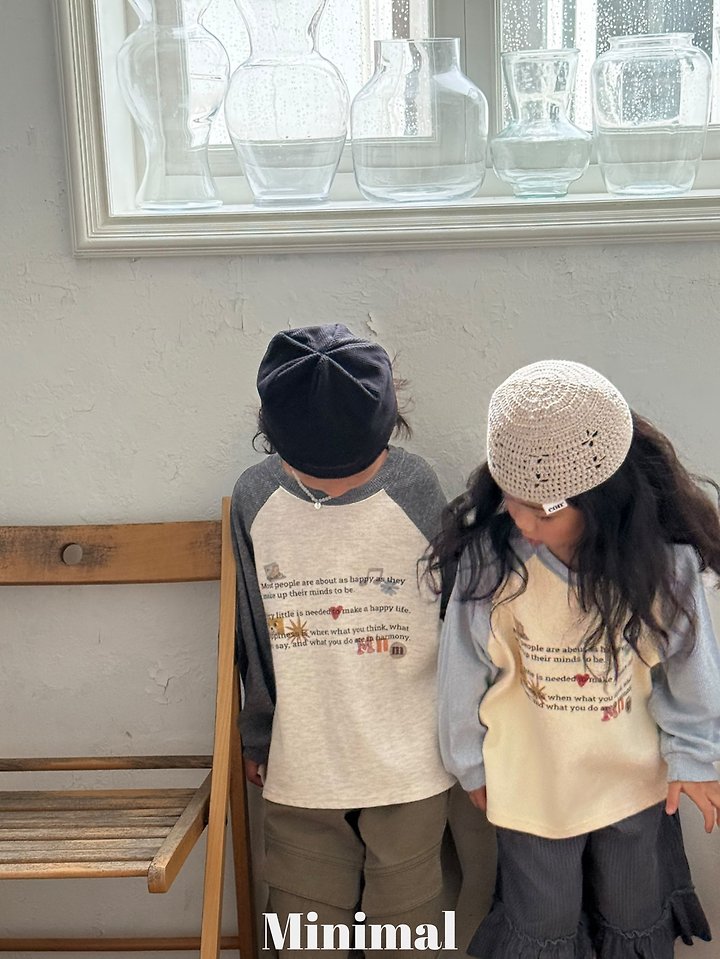 Minimal - Korean Children Fashion - #kidsshorts - Printed Raglan Tee - 6