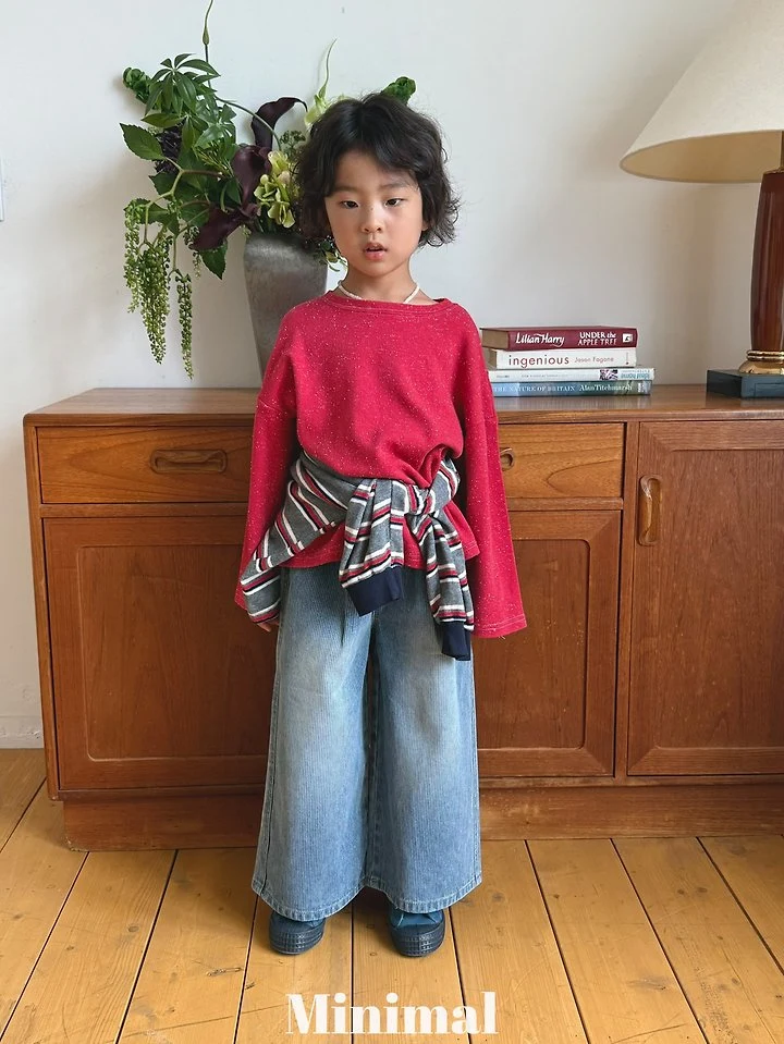 Minimal - Korean Children Fashion - #fashionkids - Ribbed Sand Denim Pants - 4