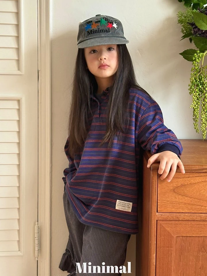 Minimal - Korean Children Fashion - #kidsstore - Stripe Collar Tee - 4