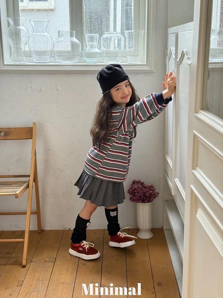 Minimal - Korean Children Fashion - #kidzfashiontrend - Eve Contrast Stripe Tee - 3