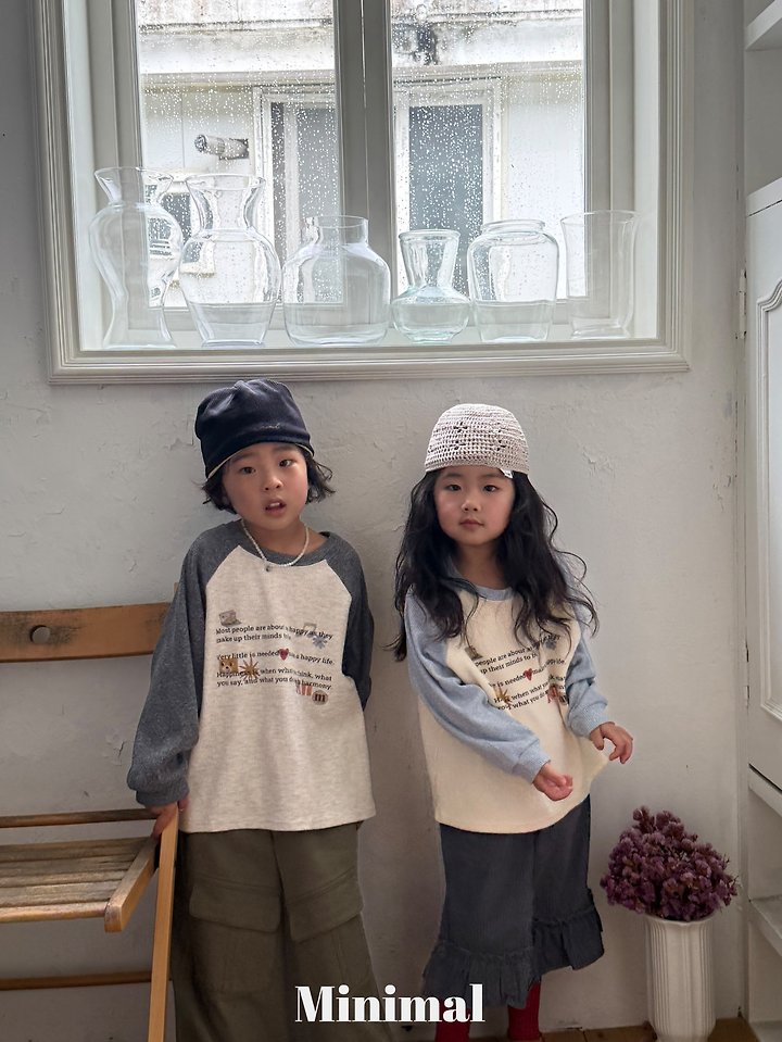 Minimal - Korean Children Fashion - #kidzfashiontrend - Printed Raglan Tee - 8