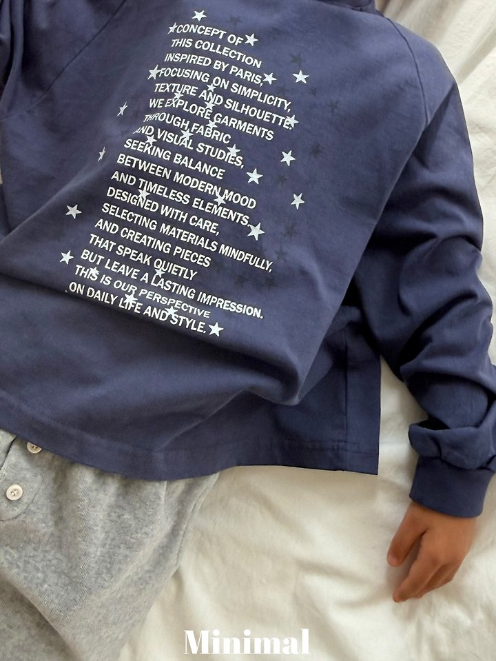 Minimal - Korean Children Fashion - #Kfashion4kids - Star Lettering Tee - 4