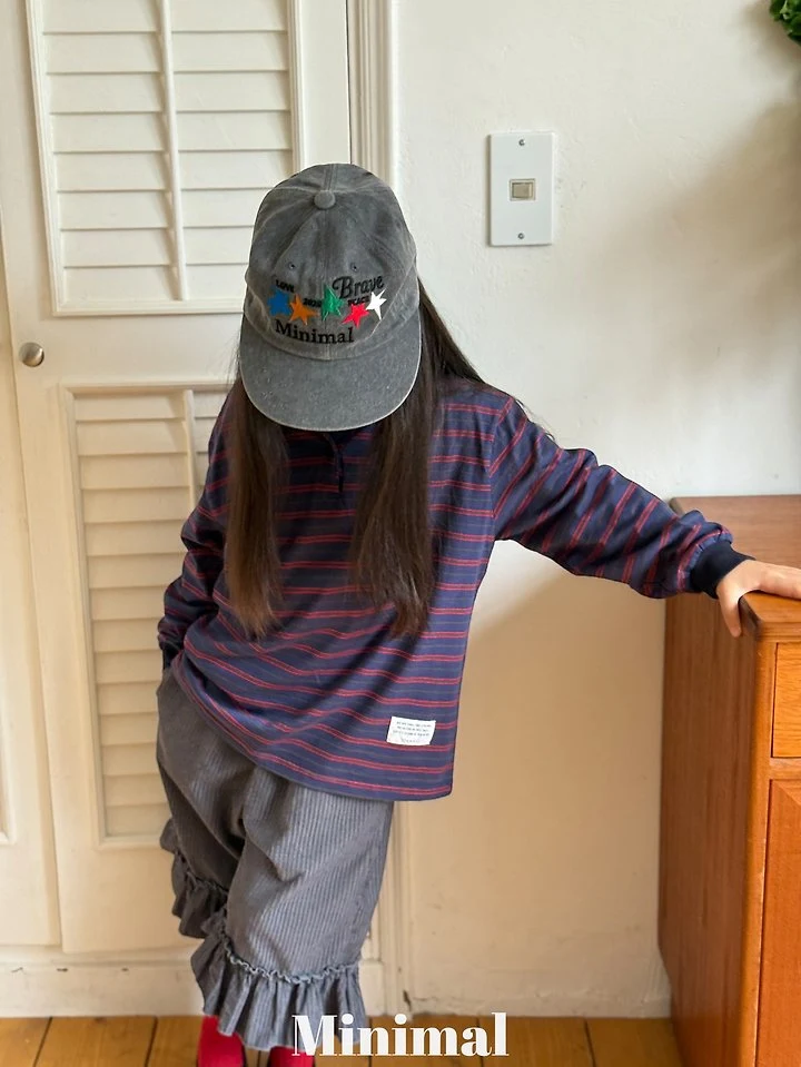 Minimal - Korean Children Fashion - #magicofchildhood - Stripe Collar Tee - 7