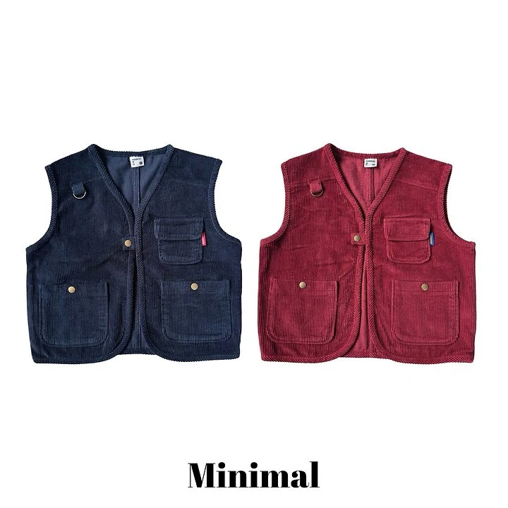 Minimal - Korean Children Fashion - #magicofchildhood - Multi-Pocket Vest