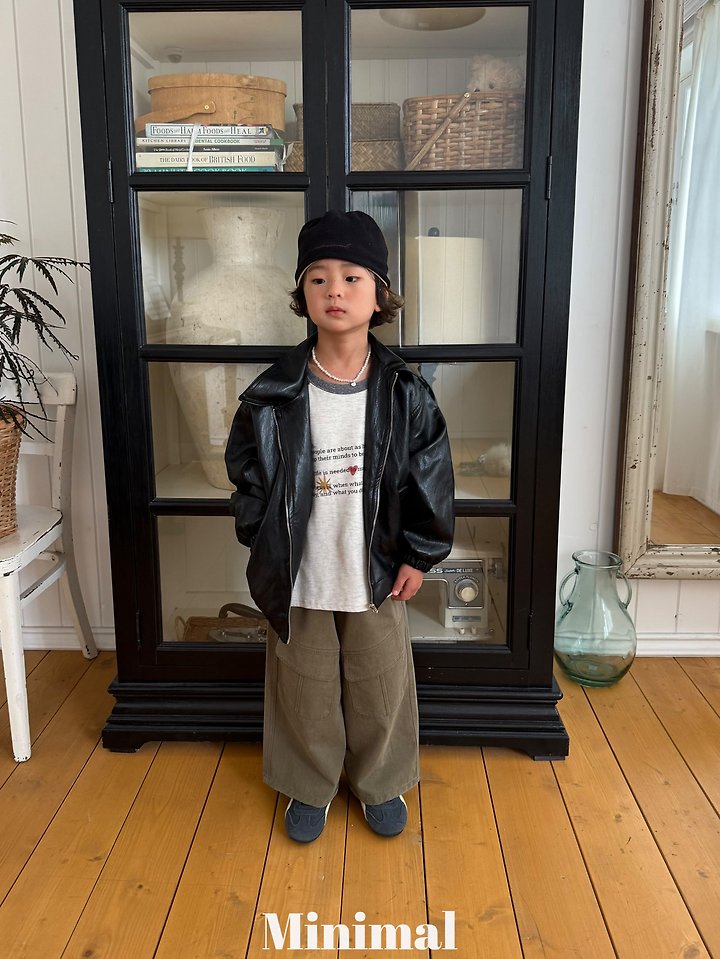 Minimal - Korean Children Fashion - #prettylittlegirls - Soft Leather Zip-Up Jacket - 7
