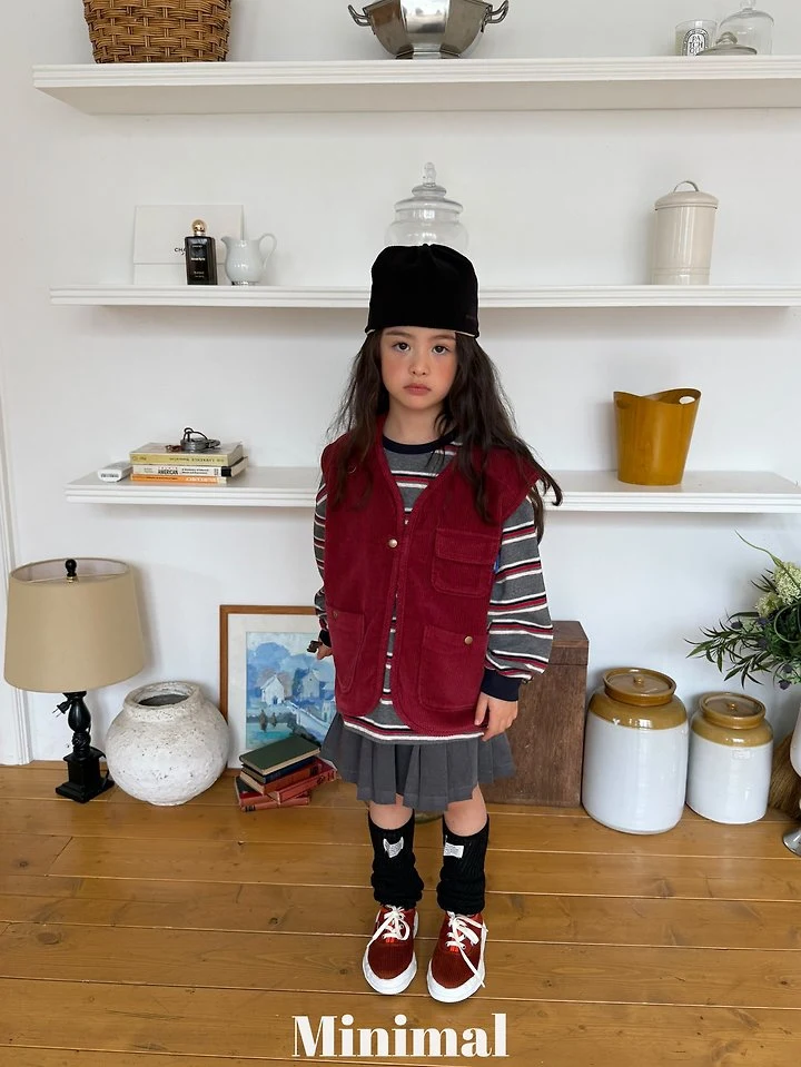 Minimal - Korean Children Fashion - #prettylittlegirls - Multi-Pocket Vest - 3
