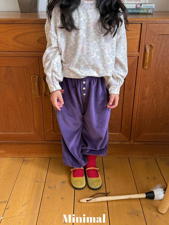 Minimal - Korean Children Fashion - #stylishchildhood - Velour Button Jogger Pants - 3