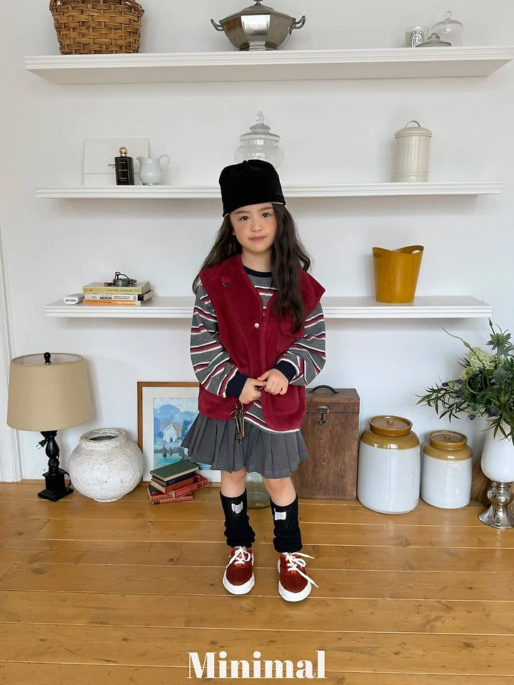Minimal - Korean Children Fashion - #todddlerfashion - Eve Contrast Stripe Tee - 9