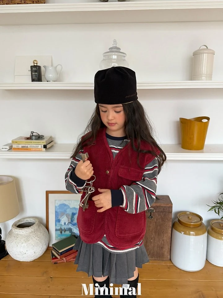 Minimal - Korean Children Fashion - #toddlerclothing - Eve Contrast Stripe Tee - 10