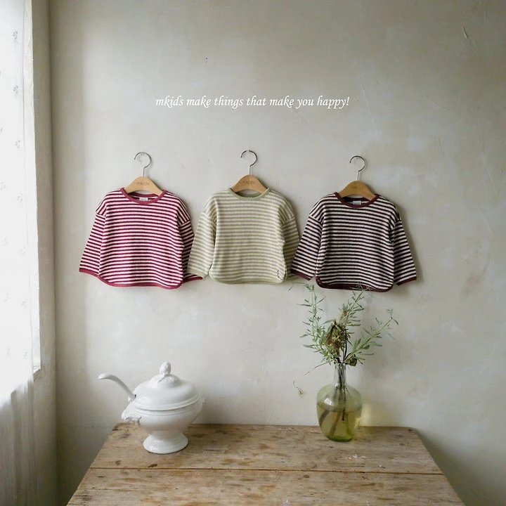 Mkids - Korean Baby Fashion - #babyboutique - Bonbon Stripe Tee