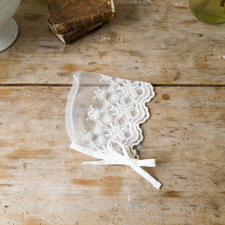 Mkids - Korean Baby Fashion - #babygirlfashion - Chocolate Lace Bonnet - 7
