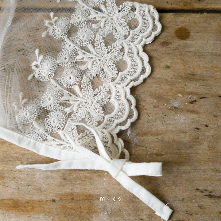Mkids - Korean Baby Fashion - #babylifestyle - Chocolate Lace Bonnet - 8