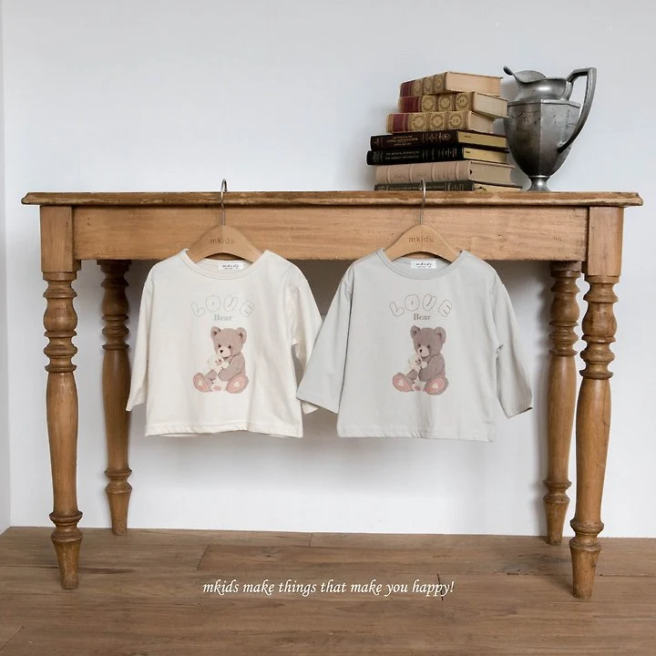 Mkids - Korean Baby Fashion - #babylifestyle - Love Bear Tee