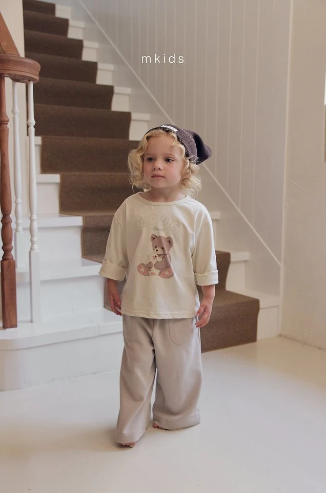 Mkids - Korean Baby Fashion - #babyootd - Love Bear Tee - 4
