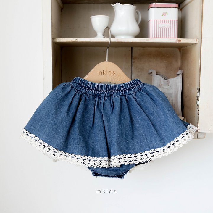 Mkids - Korean Baby Fashion - #babyoutfit - Helen Denim Skirt - 2