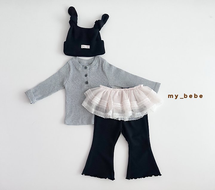 My Bebe - Korean Baby Fashion - #babyboutique - Henley Long Sleeve Tee - 6