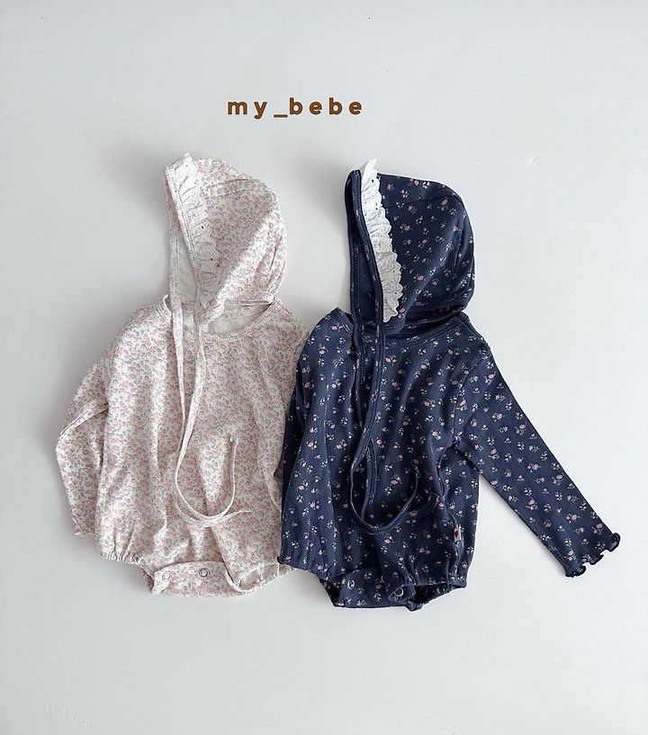 My Bebe - Korean Baby Fashion - #babyboutiqueclothing - Floral Suit Set (Bonnet Set) - 2