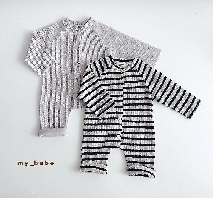 My Bebe - Korean Baby Fashion - #babyboutiqueclothing - Autumn Henley Suit
