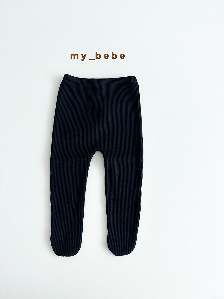 My Bebe - Korean Baby Fashion - #babyboutiqueclothing - Fine Rib Footed Leggings - 9
