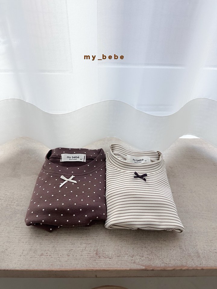 My Bebe - Korean Baby Fashion - #babyboutiqueclothing - Ruffle Ribbon Tee - 6