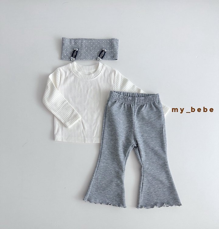 My Bebe - Korean Baby Fashion - #babyboutiqueclothing - Basic Bootcut Pants - 12